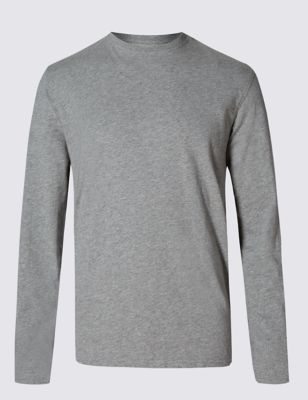 Regular Fit Pure Cotton Long Sleeve T-Shirt